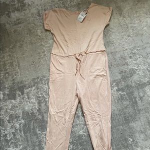 Zara nude cotton jumpsuit romper